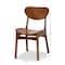 Baxton Studio Katya Mid-Century Modern Walnut Brown Finished Wood 2-Piece Dining Chair Set 183-11637-Zoro - alternate 7